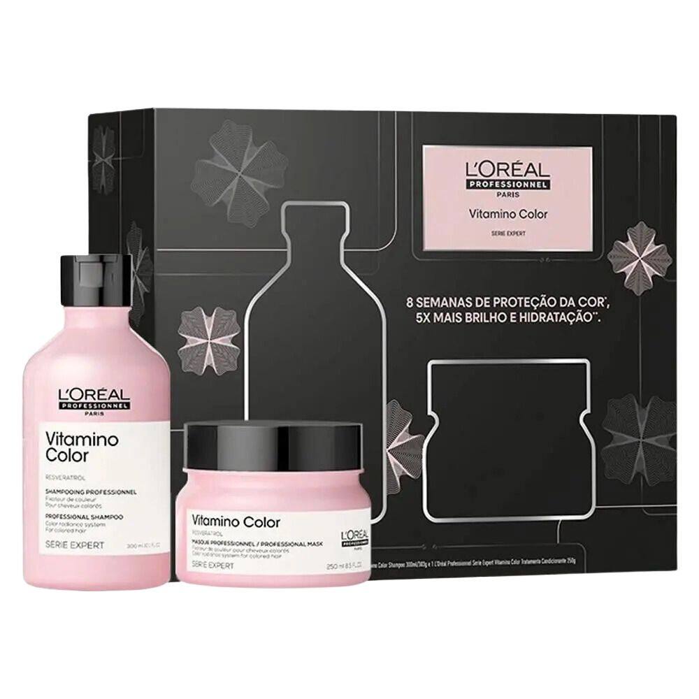 Kit L`Oréal Vitamino Color Shampoo 300ml + Máscara 250g