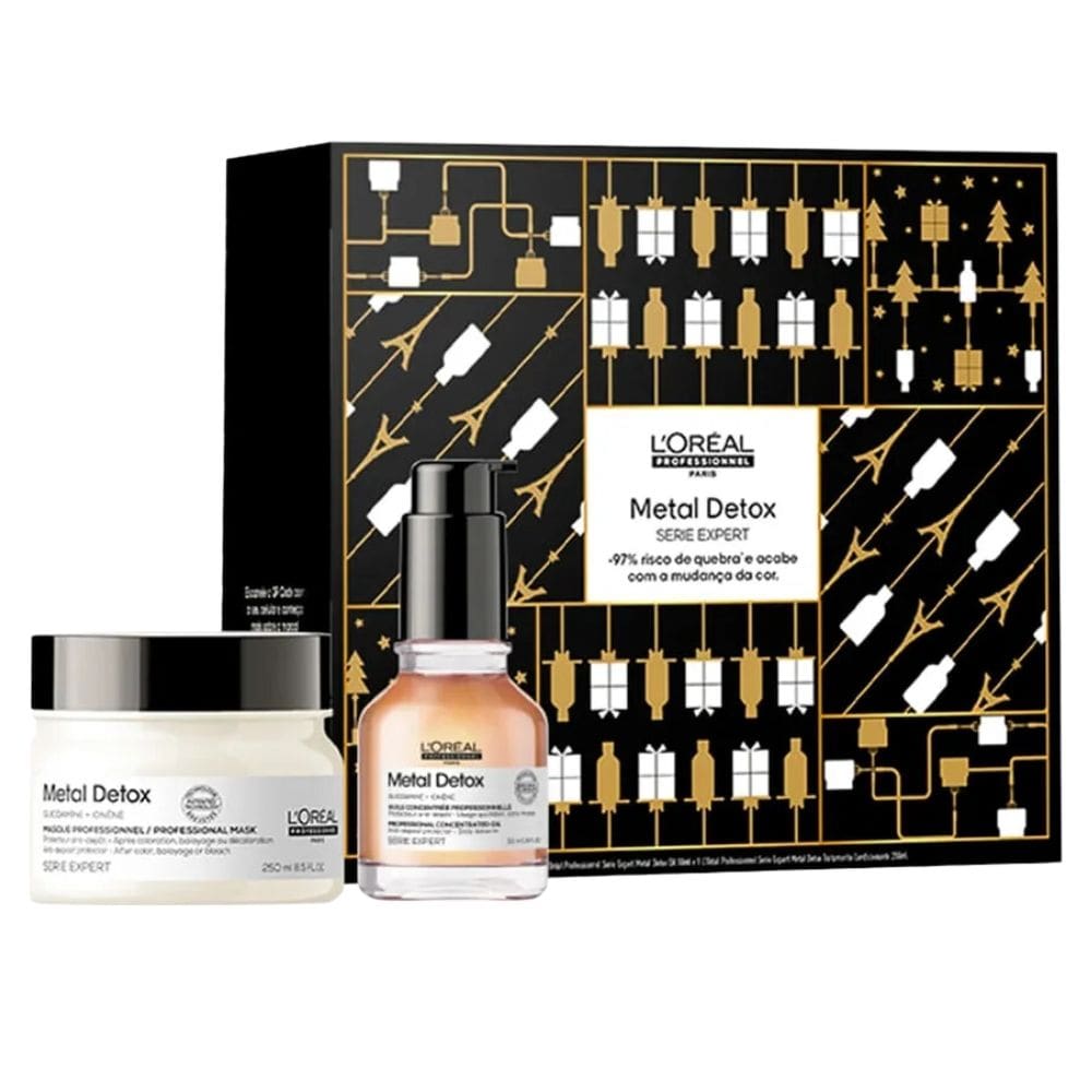 Kit L`Oréal Metal Detox Máscara 250ml + Óleo Concentrado 50ml