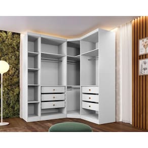 Closet Modulado Safira 009 Clic Moveis Branco