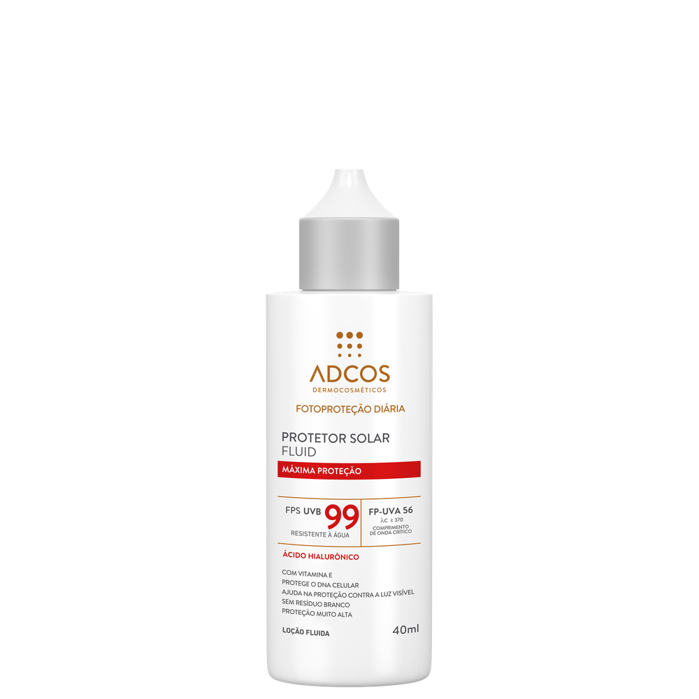 Adcos Fotoproteção Diária Fluid FPS99 Incolor- Protetor Solar Facial 40ml