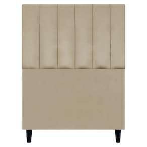 Cabeceira Decorativa Elen Para Cama De Solteiro 90cm Suede Nude, Suede