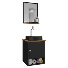 Gabinete Banheiro Lima Cuba Tulipa Pto Torneira DL08 Val ABS