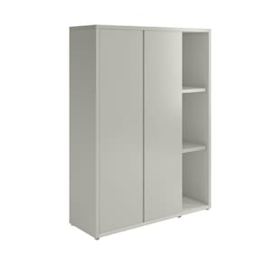 Livreiro Multiuso Alto 2 Portas 4 Prateleiras Com Nicho Oslo Fendi