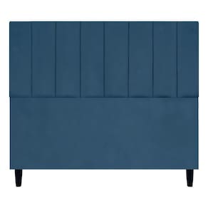 Cabeceira Decorativa Elen Para Cama De Casal 140 Cm Suede Azul-marinho, Suede