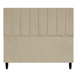 Cabeceira Decorativa Elen Para Cama De Casal 140 Cm Suede Nude, Suede