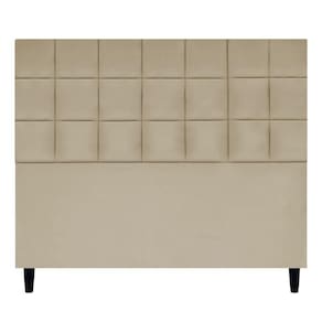 Cabeceira Decorativa Florem Para Cama De Casal 140 Cm Nude, Suede