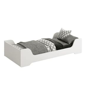 Cama Evolutiva 2 Em 1 Zaki Branco Fosco Com Colchão D33 Reller Móveis Branco Fosco