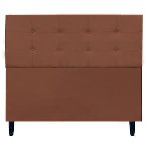 Cabeceira Decorativa Ivy Para Cama De Casal 140 Cm Suede Terracota, Suede