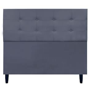 Cabeceira Decorativa Ivy Para Cama De Casal 140 Cm Suede Cinza, Suede