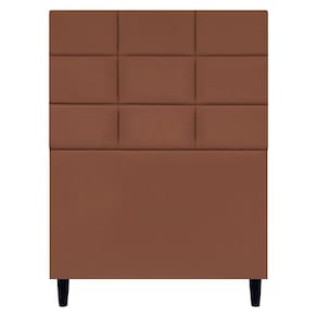 Cabeceira Decorativa Florem Para Cama De Solteiro 90 Cm Suede Terracota, Suede
