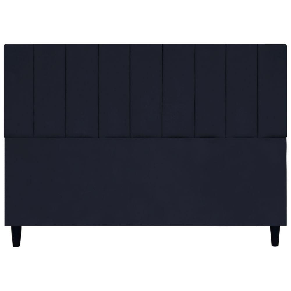 Cabeceira Decorativa Elen Para Cama King 195 Cm Suede Preto, Suede