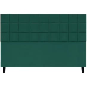 Cabeceira Decorativa Florem Para Cama De King 195 Cm Verde, Suede