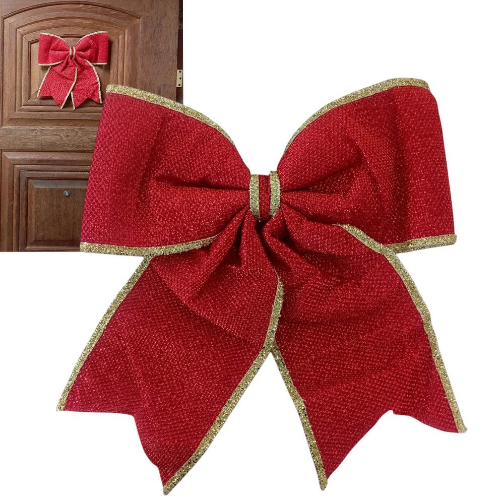 Laço De Natal Grande Natalino Enfeite Decoraçao Arvore Janela Porta Guirlanda Evento Festa Ornamentaçao