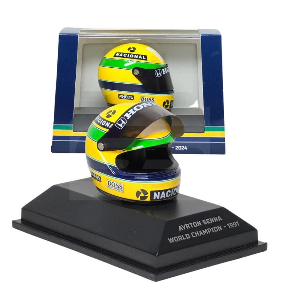 Miniatura Capacete Ayrton Senna 1:8 Tricampeão 1991