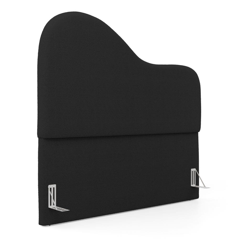Cabeceira Orgânica Cama Box Queen Size Sea 160cm com Frame Bouclé Preto - Desk Design