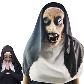 Mascara Freira Realista Latex Fantasia Hallowen Festa Carnaval Evento Terror Susto Pegadinha