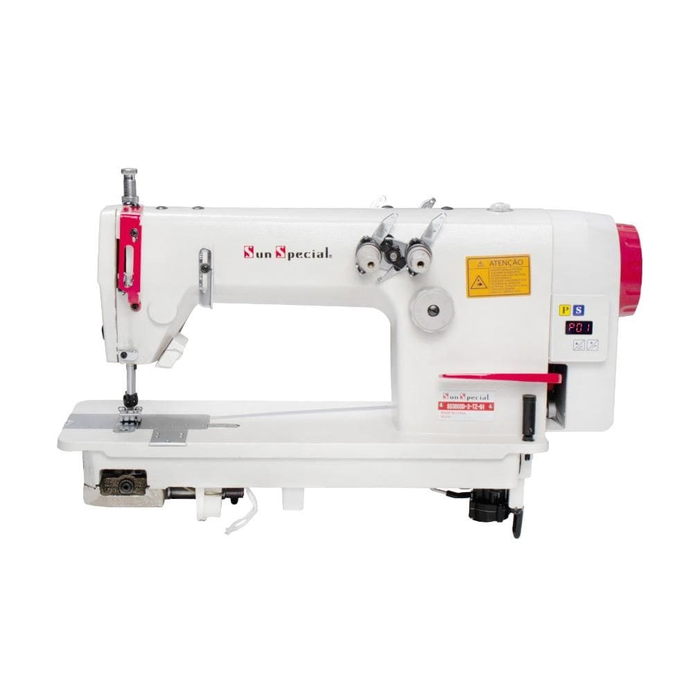 Máquina Costura Industrial Reta Ponto Corrente 02 Agulhas SS3800-2D-TZ-QI 110V - Sun Special