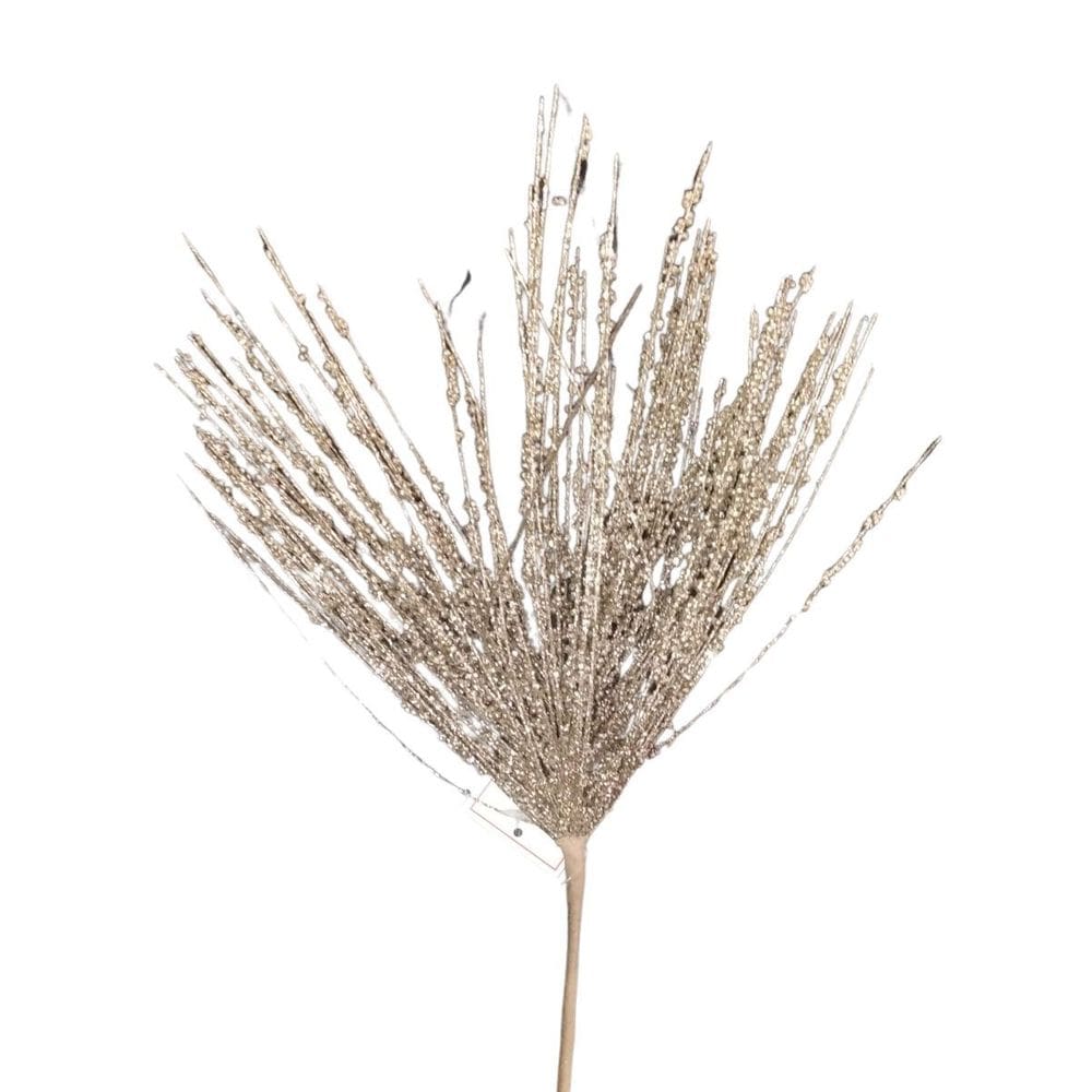 Galho Decorativo Champanhe Médio Ramo Natalino - 57cm