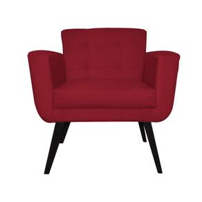 Poltrona Decorativa Geovana Veludo Vermelho - Montanaris Decor