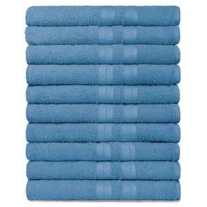 Kit 10 Toalhas De Banho Pet Shop 100% Algodão Enxuta Caricinha - Azul Claro