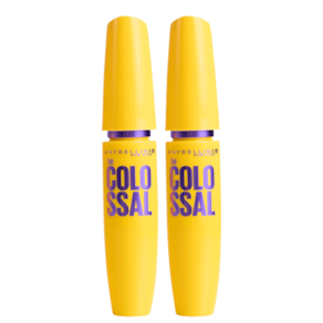 Kit Maybelline The Colossal Volum`Express Lavável Preto - Máscara de Cílios 2x9,2ml