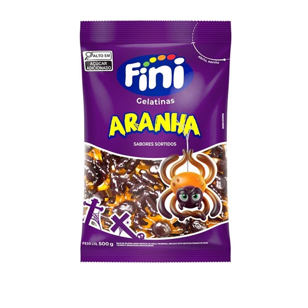 Bala de Gelatina Aranha Pêssego e Amora 500 g