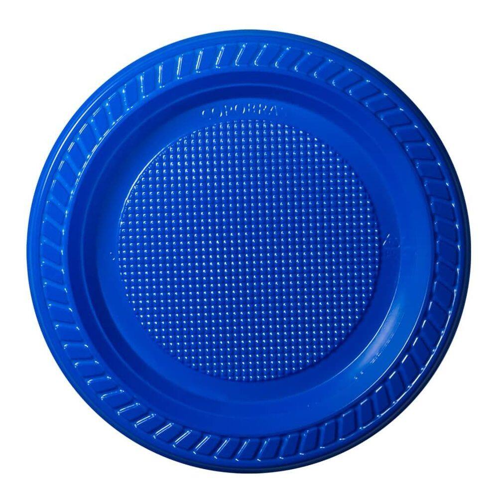 Prato Descartável Azul Escuro para Festa 15cm - 10 Unidades