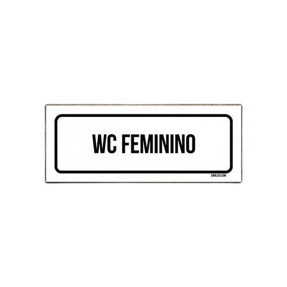 Placa De Sinalização Setor - Wc Feminino 23X9