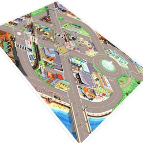 Tapete Pista Para Carrinhos Grande Cidade 140X100Cm