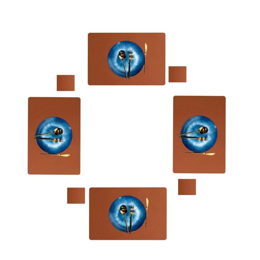 10 Jogo Americano Couro Impermeável Limpa Facil Para Mesa