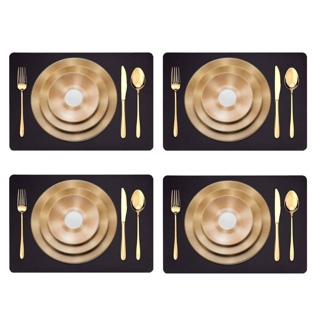 8 Jogo Americano Couro Impermeável Limpa Facil Para Mesa