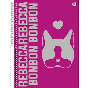 Caderno Univ. 10Mat 160Fls Rebecca Bonbon Capa 4 - Animativa