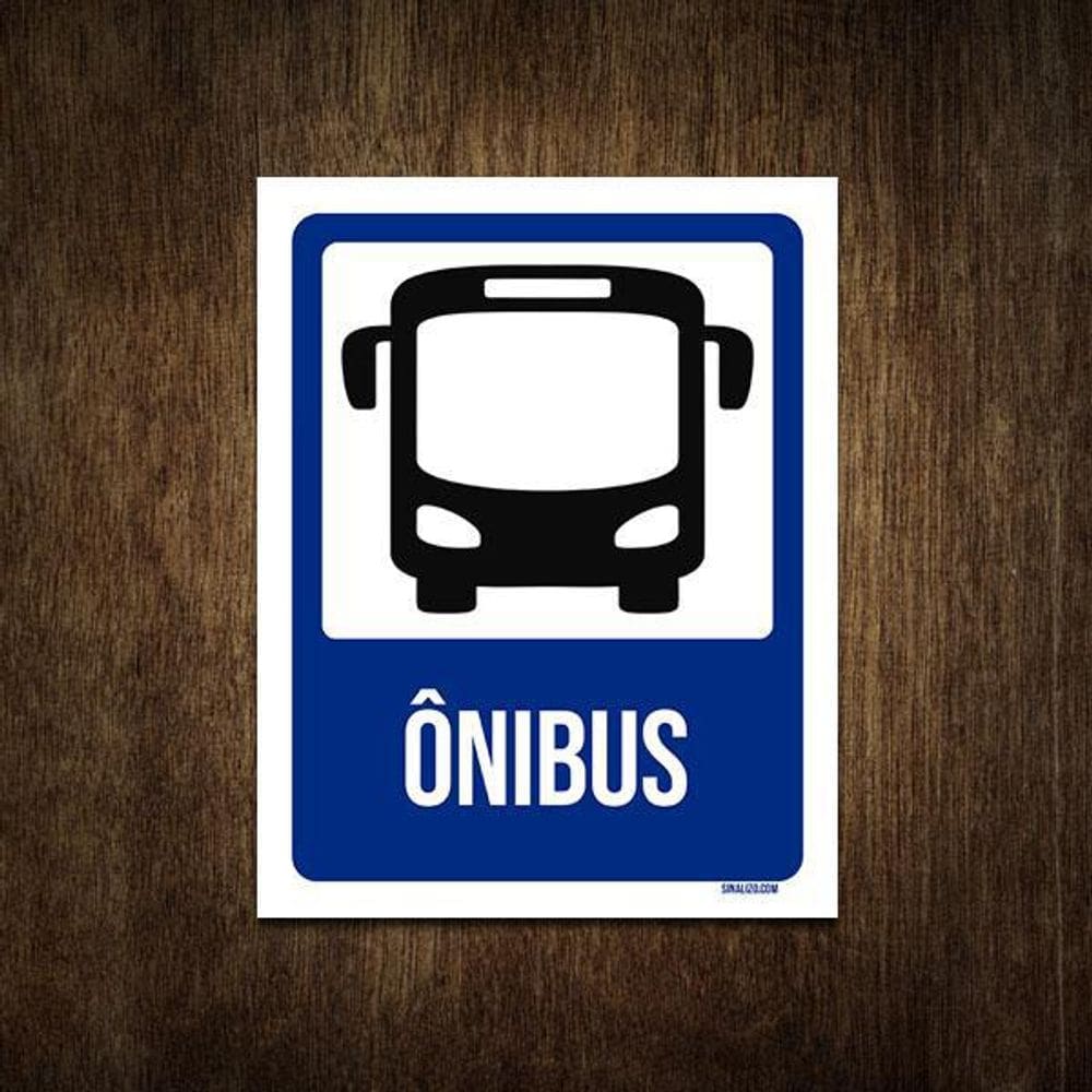 Placa De Sinalização - Ônibus 27X35