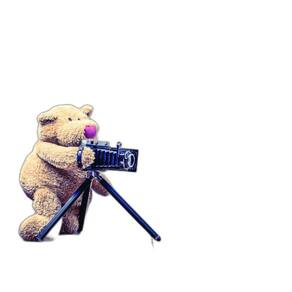 Fundo Fotográfico Em Tecido Urso Fotógrafo 2,60X1,50