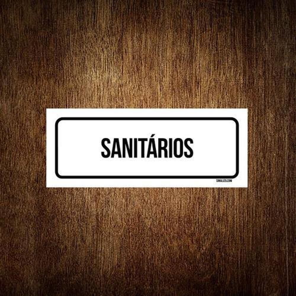 Placa De Sinalização Setor - Sanitários 23X9