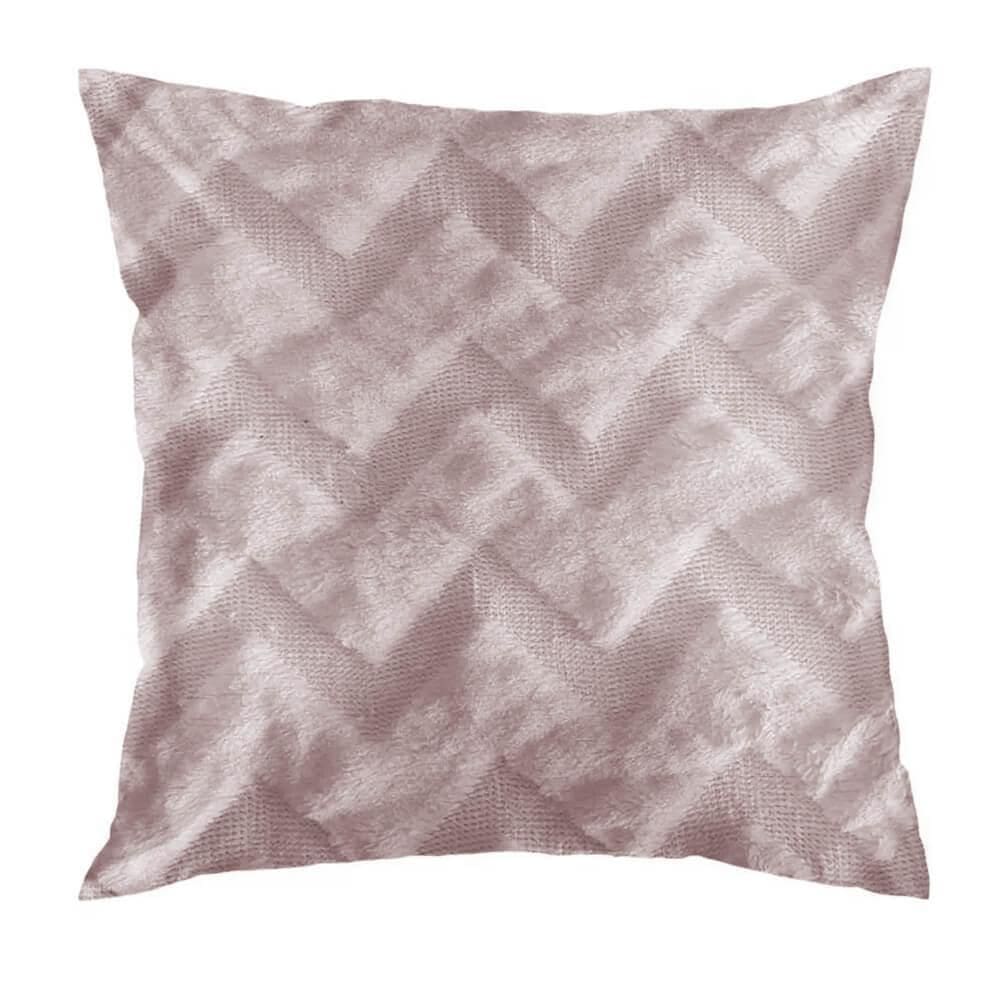 Capa De Almofada Plush 43 X 43 - Jolitex Rosa
