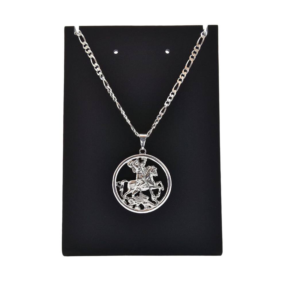 Colar São Jorge Folheado em Prata