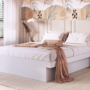 Cama Casal Queen Box Baú 160 Bogotá Branco
