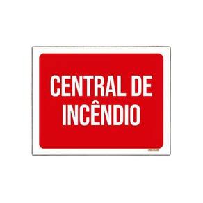 Kit 10 Placas Sinalização Central De Incendio
