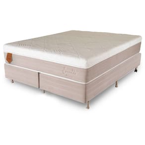 Cama Box Queen Size (Box + Colchão) 158X198X69 Esmeralda Prorelax Molas Ensacadas Pillow In Turn Free - Bege