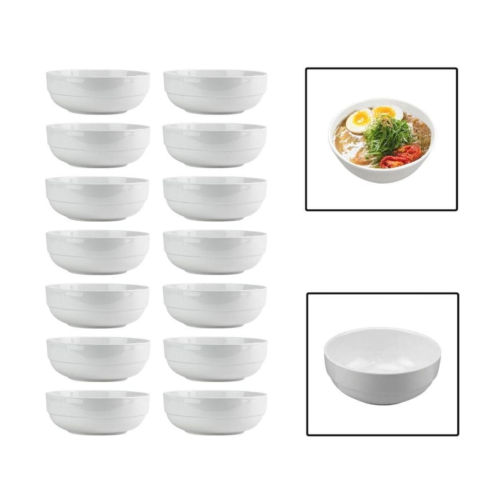 Kit 14 Tigelas Bowl 1150Ml Melamina Cumbuca Sopa Salada
