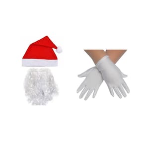 Fantasia Papai Noel Gorro Luva E Barba Natal Festas