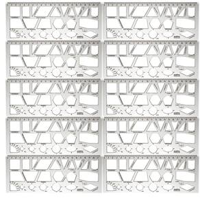 Kit 20 Réguas Formas Geométricas Cristal 21cm Waleu
