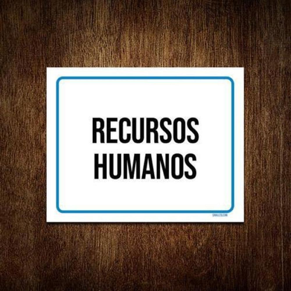 Kit 10 Placas Sinalização Ambiente Recursos Humanos