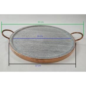 Kit 2 Formas de pizza em pedra sabão de 37 cm externo