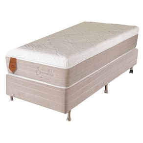 Cama Box Solteiro (Box + Colchão) 88X188X69 Esmeralda Prorelax Molas Ensacadas Pillow In Turn Free - Bege