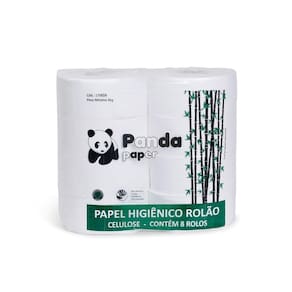 Papel Higiênico Rolão Celulose 8 Rolos Folha Simples