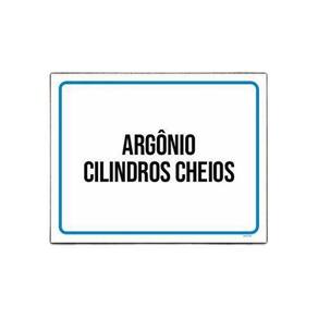 Placa Sinalização Argônio Cilindros Cheios 18x23cm 5un