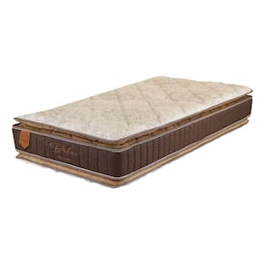 Colchão Solteiro King 96X203X30 Bali Prorelax Molas Ensacadas Pillow Top Duplo - Marrom