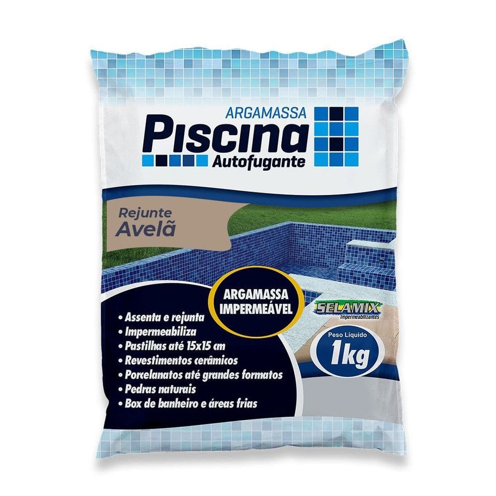 Rejunte Piscina Impermeável Cor Avela